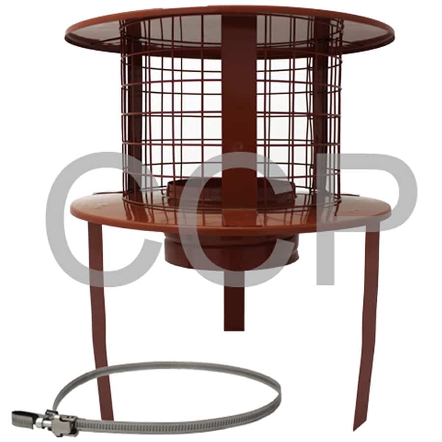 Screw-FIX Pot Hanger Cowl c/w Mesh - Terracotta